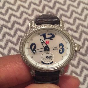 Michele CSX blue diamond bezel